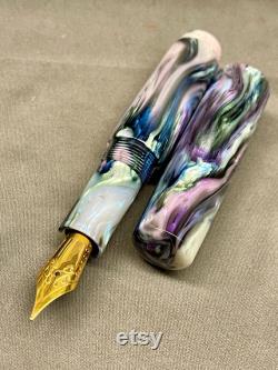 Custom Handmade Bespoke Fountain Pen Abalone Extreme