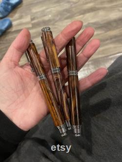 Custom Turned Fountain Pen (Resin or Wood)