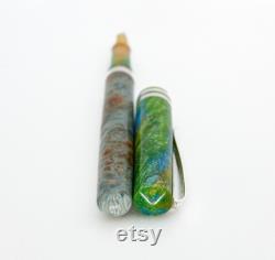 Custom made Fountain Pen Dyed Sweet Chestnut Hybrid