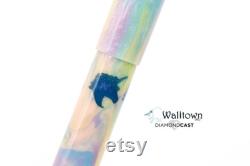 DiamondCast Unicorn Poop with Unicorn Inlay Watts Slim Model 6 Jowo Nib Handmade Fountain Pen