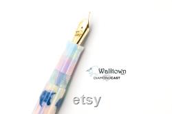 DiamondCast Unicorn Poop with Unicorn Inlay Watts Slim Model 6 Jowo Nib Handmade Fountain Pen