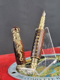 Dragon Fountain Pen, Tigers Eye.