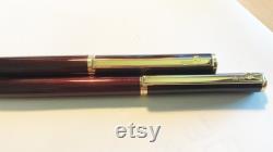 Elysee Writing Set, Fountain Pen 585 OM Pen, Rotary Pencil, Bordeaux, 1980-90