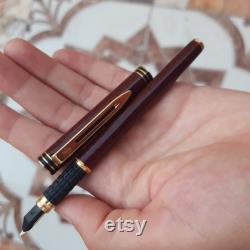 Exclusive Waterman IDEAL Fountain Pen France 18K Fine Gold Red Marble Lacquer, Calligraphy Pen for Office, 2 Luxury Pen, waterman Pen Gift
