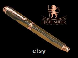 Exotic Brazilian Blackheart on Copper Fountain Pen by Highlander Writing Instruments. Free Shipping Encased.