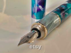 Filler, fountain pen Conway Stewart Azure, handmade. A special gift.