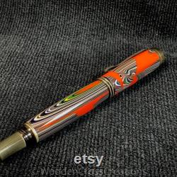 Fordite Fountain Pen manly pen gift idea hybrid pen orange automotive colors metallics fancy pens on sale pens ink pens