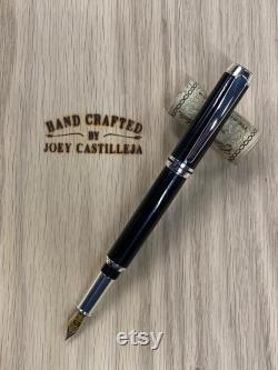 Fountain Pen Ebony and Sterling Silver