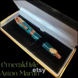 Fountain Pen Handcrafted Pen Custom Design, Gift idea, Ireland Rose . Amazing colours, gift boxed, writers, journals. Resin hybrid