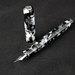 Fountain Pen Handmade Black and White Acrylic Clipless Made In Italy