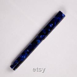 Fountain Pen Handmade Blue Crystal Acrylic Made In Italy