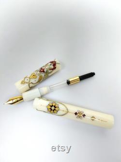 Fountain Pen. Handmade and handpainted.