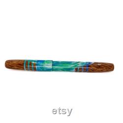 Fountain Pen Red Palm Wood and Resin