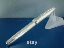 Fountain Pen Sterling Silver Classic Barley Pattern Custom made in Italy