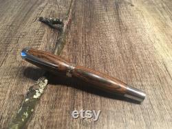 Fountain pen Bocote, hand-turned