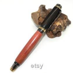 Fountain pen handmade from Pink Ivory and African blackwood