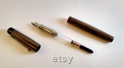 Fountain pen in oak (oak from the bog). Writing pen polished