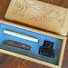Fountain pen with matching folding knife and box
