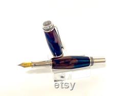 Gentlemen s Fountain Pen Macassar Ebony Luxury Pen Handmade Wooden Pen Personalized Gift Retirement Gift