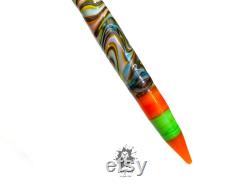 Glass Dip Pen , Calligraphy Pen , Drawing Pen , Writing Pen , Signature Pen , orange Pen , zanfirico glass