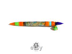 Glass Dip Pen , Calligraphy Pen , Drawing Pen , Writing Pen , Signature Pen , orange Pen , zanfirico glass