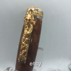 Gold pen handmade Oriental Dragon Jewellery Grade plating
