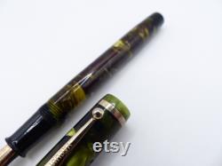 Green Marble Vacuum Fill Sheaffer Sub brand Fountain Pen restored
