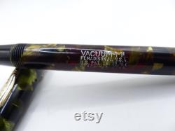 Green Marble Vacuum Fill Sheaffer Sub brand Fountain Pen restored