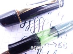 Green Pelikan 100N Fountain Pen Flex Nib Restored