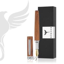 HORNS SCRIPTUM High quality fountain pen made of wood I Noble gift box I Incl. converter I Luxury Design I Noble pen Made in Germany