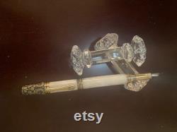 Hand-Turned Brass and Ivory Victorian Fountain Pen