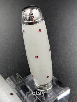 Hand crafted handmade fountain pen set with Swarovski Crystals