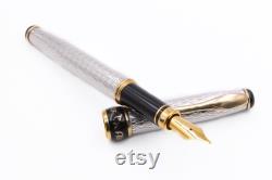 Handcrafted Fountain Pen Sterling Silver Hallmarked 925 Made in Italy