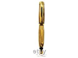 Handmade Baron Bethlehem Olivewood Fountain Pen with Titanium Gold Plating