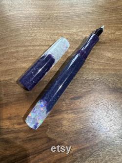 Handmade Colour Changing Purple to Teal 'Crown of Light' Fountain Pen