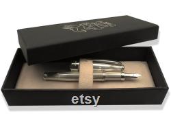 Handmade Fountain Pen Sterling Silver Hallmarked 925 Made in Italy Ecofriendly Pen for Life
