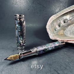Handmade Pen Mexican Green Abalone Fountain Pen Jowo Nib Graduation Gifts for her Gifts for him Father's Day Mother's Day