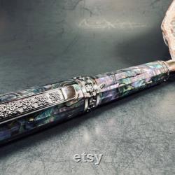 Handmade Pen Mexican Green Abalone Fountain Pen Jowo Nib Graduation Gifts for her Gifts for him Father's Day Mother's Day