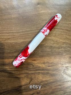 Handmade 'Red and White' Fountain Pen