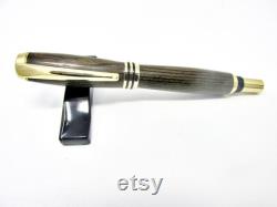 Handmade Tycoon Great Dismal Swamp Southern Yellow Pine Fountain Pen with 24Kt Gold Plating