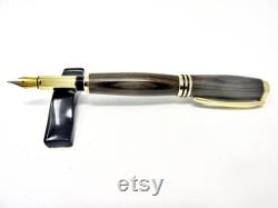 Handmade Tycoon Great Dismal Swamp Southern Yellow Pine Fountain Pen with 24Kt Gold Plating