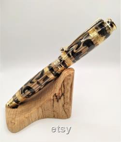 Handmade pen, Birch wood and resin, Gold leaf African dream , Retirement gift, Graduation gift, Birthday gift (Free wooden case)
