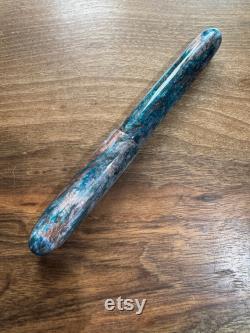 Handmade turquoise and copper Diamondcast Fountain Pen