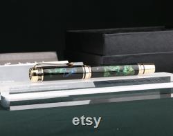 Hero 2189A 18K Fountain Pen, Deer Pattern Inlayed with Seashell Limited Edition Classic Elite Collection Signature Pen