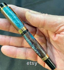 Hickory Tree Bark Cast In Acrylic Personalizable Fountain Pen