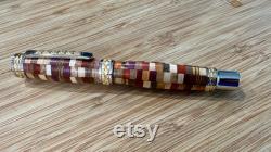 High-End Segmented Artisan Gold Fountain Pen