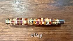 High-End Segmented Artisan Gold Fountain Pen