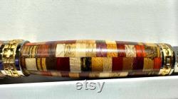 High-End Segmented Artisan Gold Fountain Pen