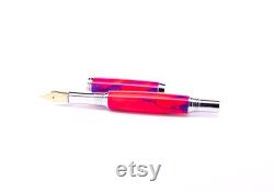 Hot Pink Fountain Pen Flamingo Fountain Pen Handmade Pink and Purple Pen Executive Gift Gift for Her Bridal Gift