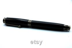 Indian Black Ebony Prestige Solid Wood Fountain Pen, Custom Made, Gift Box, Converter Kit included